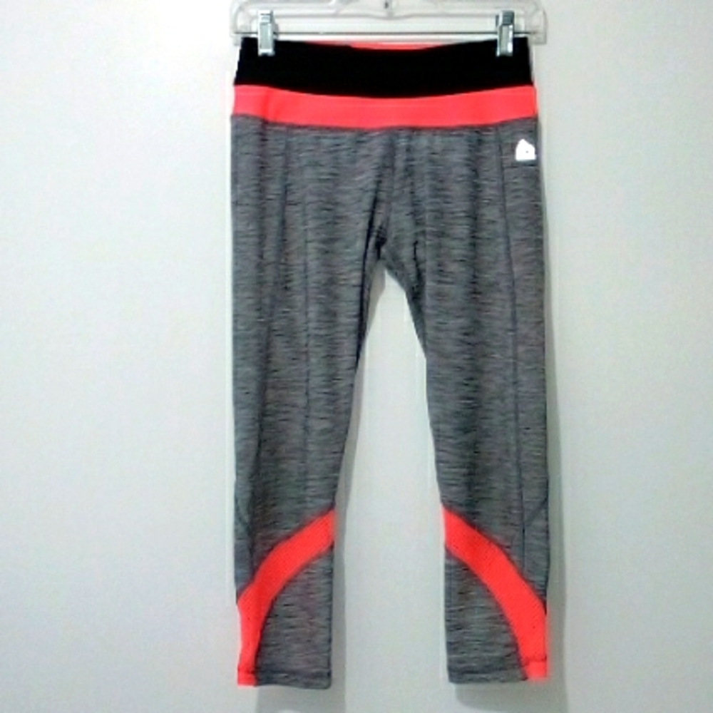 RBX grey and neon coral capris